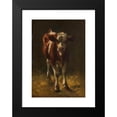 thumbnail image 2 of Richard Voltz 11x14 Black Modern Framed Museum Art Print Titled - Calves in the Stable (1900), 2 of 5