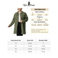 thumbnail image 6 of Agnes Orinda Women's Plus Size Jean Jacket Long Sleeve Maxi Length Denim Jackets 4X Green, 6 of 7
