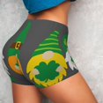 thumbnail image 2 of KLL Spring St Patrick’S Day Irish Gnomes Pattern Workout Shorts for Women Scrunch Short Gym Yoga Running Sport Active Exercise Fitness Shorts, 2 of 5