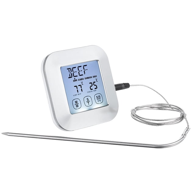 Amdohai Touchscreen Digital Meat Thermometer with Probe LCD Display with Backlight Magnet Countdown Timer Alarm