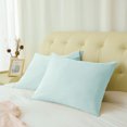 thumbnail image 4 of PiccoCasa 2 Pack Soft Microfiber Pillow Case, 14" x 20", Blue Gray Zipper Closure, 4 of 7
