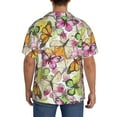 thumbnail image 7 of Goofa Butterflies2 Printed Men's Casual Short-sleeved Shirt,Lightweight Breathable Button-down,Summer Casual men's top,Versatile Fashion shirt-3X-Large, 7 of 7
