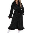 thumbnail image 1 of Premium Womens Plush Soft Robe , Warm, Coral Fleece Bathrobe, 1 of 9