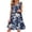 Navy, variant on WTOBBY Women's Casual Fashion Breathable V-Neck Vest with Pockets Floral Holiday Dress, Summer Style with Lightweight Fabric, Comfortable and Flowy for Vacation Wear,Army Green L