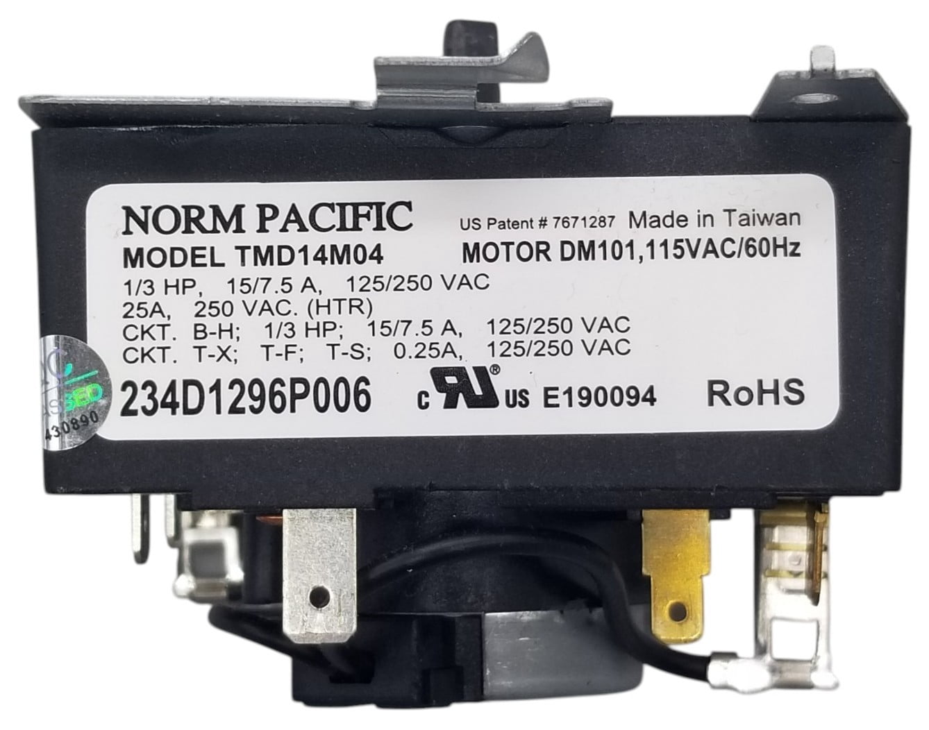 Pre-Owned OEM Replacement for GE Dryer Timer 234D1296P006