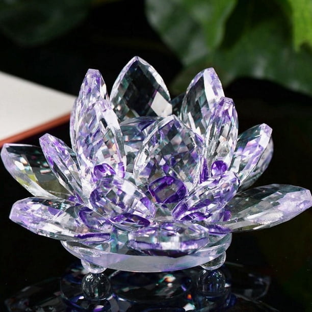 Xihbxyly Pisapapeles de Cristal con Forma de Flor, Potenciador de Energía Feng Shui, Símbolo de Iluminación, Decoración Solar para El Hogar, Vibras Positivas, Escaparate, Inspira Optimismo, 60 Mm de