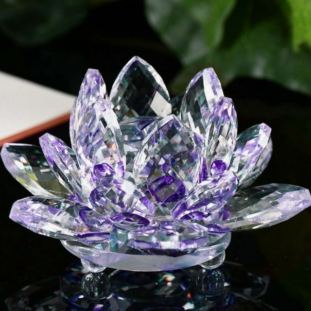 Xihbxyly Pisapapeles de Cristal con Forma de Flor, Potenciador de Energía Feng Shui, Símbolo de Iluminación, Decoración Solar para El Hogar, Vibras Positivas, Escaparate, Inspira Optimismo, 60 Mm de