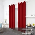 thumbnail image 5 of Deconovo Grommet Blackout Curtains for Living Room Light Blocking Window Curtain 42x63 inch True Red 2 Panels, 5 of 6