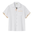 thumbnail image 5 of Hogleaql Men's Short Sleeve Button Down Shirt Casual Cuban Guayabera Shirt Summer Beach Vacation Shirts White M, 5 of 5