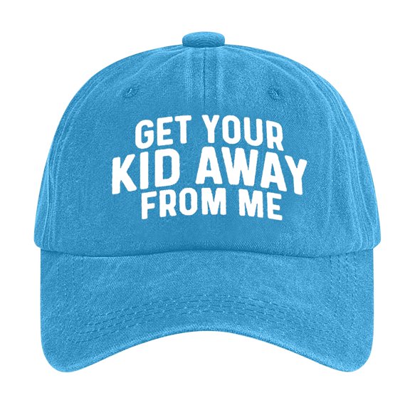 Yuanlong Unisex Washed Baseball Cap Letter Print Curved Brim Stylish Cap Classic Casual Outings Hat