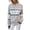 Beige, variant on Women’s Casual Print Knitted Pullover Sweaters Christmas Snowflakes Crew Neck Jumper Tops Holiday Vacation Tops (Blue XL)
