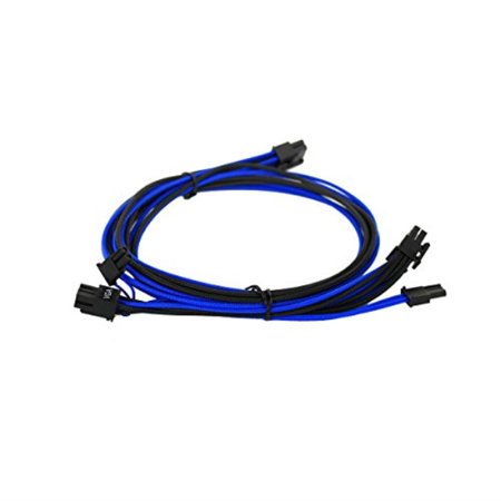 evga black & light blue 750-850 g2/p2/t2 power supply cable set, individually sleeved (100-g2-08kl-b9)