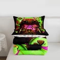 thumbnail image 4 of Gaming Queen Comforter Set - Gamer Comforter Queen Size Bedding Set, Gothic Giant Spider Green Yellow Purple Gamer Room Decor, 4 of 7