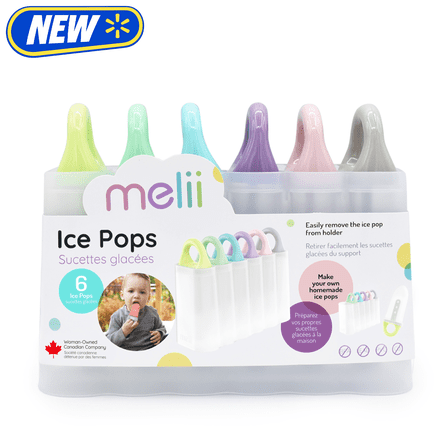 Melii Ice Pop Mold, 6 Plastic Popsicle Molds, Multi-Color
