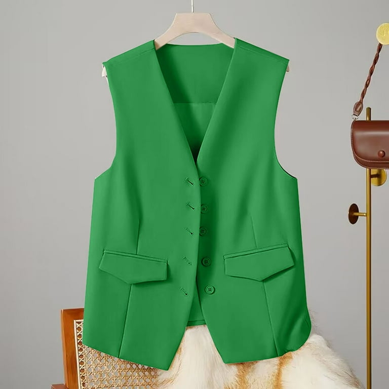 Iopqo Suit Vest for Women Sleeveless Blazers for Women Blazer Vest for Women Waistcoat Women Womens Vests Fashion Casual Dressy Vest for Women Formal