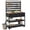 Black + Wood + Rustic+7, variant on LIANGKA Black 41.7 Inch Rolling Patio Kitchen Island Potting Bench With Sink Movable Shelves And Bottle Opener For Outdoor Use