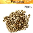 thumbnail image 4 of HUGFEGWE M4x4mm Female Thread Knurled Nuts,100PCS Hx5mm OD Brass Threaded Insert Embedment Nuts Hydraulic Welded Joint Injection Molding Assortment Kit for 3D Printing Injection Molding CJB91-24981, 4 of 8