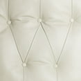 thumbnail image 3 of Elm Lane White Pearl Leather Recliner Chair Modern Armchair Comfortable Push Manual Reclining Footrest Tufted Back for Bedroom, 3 of 9