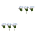 thumbnail image 2 of Yuarrent 3 piezas de flores artificiales realistas, decoración de bajo mantenimiento para el hogar o el jardín, durabilidad duradera, blanco blanco 2Conjunto, 2 of 6