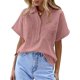 thumbnail image 1 of Ropa de moda para mujer, ropa de calle informal elegante, cómoda, camisas de lino de algodón para mujer, camisetas Vintage, Tops y2k, 1 of 4