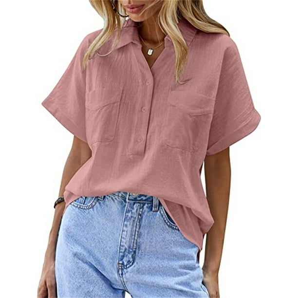 Ropa de moda para mujer, ropa de calle informal elegante, cómoda, camisas de lino de algodón para mujer, camisetas Vintage, Tops y2k