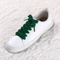 thumbnail image 2 of Cordones Planos de Terciopelo Allegra K 0.6 pulgadas de Ancho para Zapatillas zapatos Botas Verde 180 cm, 2 of 6