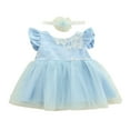 thumbnail image 1 of Robe Formelle de Princesse Fleurie pour Bébé Fille Robe de Fête d'Anniversaire Robe Tutu, 1 of 8
