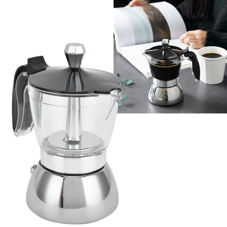 200/450ml Portable Espresso Coffee Maker Moka Pot Stainless Steel