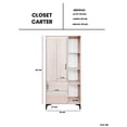 thumbnail image 5 of Closet Ropero, Armario Moderno con Puertas y Cajones, Mueble Organizador para Dormitorio, Diseño Minimalista y Duradero., 5 of 5