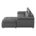thumbnail image 4 of Lazzara Home Warrick 98 in. W 2-Piece Microfiber Upholstery Sectional Sofa in Gray with Pull-out Bed & Storage, 4 of 5