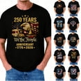 thumbnail image 5 of Men's USA 250th Anniversary Shirt 1776 American Flag Graphic Short Sleeve Crew Neck Tee, 5 of 5