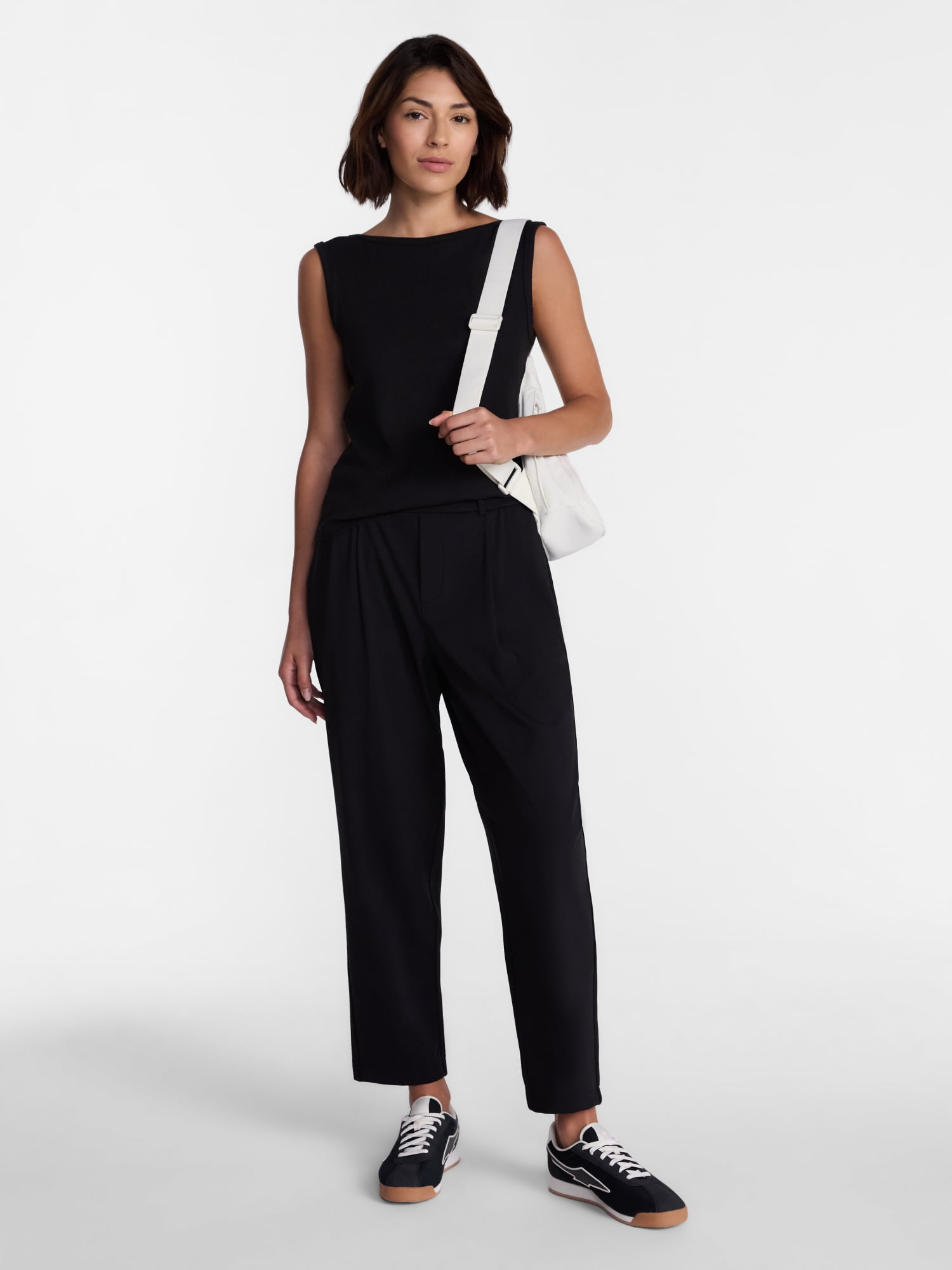 Avia Women's and Women's Plus Tapered Interlock Trousers, 27" Inseam, Sizes XS-4X