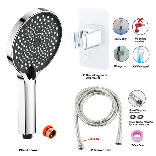 High pressure shower head set High power shower head 3 spray booster