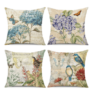 AUQ 4Pcs Throw Pillow Cover,Decorative Body Pillow Cover with Zipper,Nature-Inspired Body Pillow Pillowcase