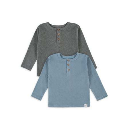 Modern Moments by Gerber Toddler Boy Long-Sleeve Casual Waffle Henley...