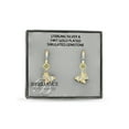 thumbnail image 5 of Brilliance Fine Jewelry Multi Colored Cubic Zirconia Butterfly 14K Gold Over Silver Huggie Earrings, 5 of 5