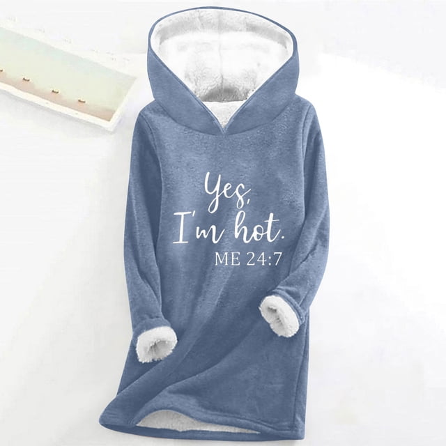 RKSTN Blouses pour Femmes Imprimé Numérique Peluche et Épaissi Mode Décontractée Manches Longues à Capuche Col Rond Chandail en Molleton Blouses pour Femmes Habillées Décontractées