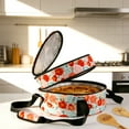 thumbnail image 3 of Numjaw Insulated Casserole Carrier for Hot or Cold Food, Double Decker Round Lunch Bag with 5 Wooden Cooking Spoons Set, Casserole Travel Carry Bag with Carry Handles, for Trip, Party, Picnic, 3 of 8