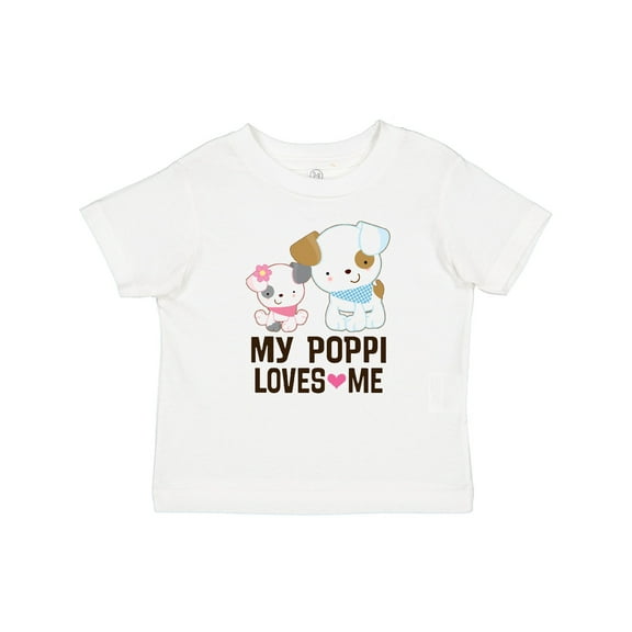 Inktastic My Poppi Loves Me Granddaughter Girls Baby T-Shirt