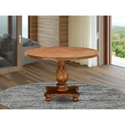 East West Furniture Irving 30" Wood Dining Table in Sandblasting Walnut
