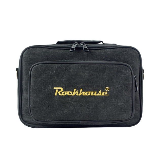 Bolsa de almacenamiento para pedalera de efectos de guitarra Estuche de transporte para pedalera de efectos de guitarra Multiefectos versátil Negro