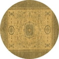 thumbnail image 1 of Ahgly Company Indoor Round Abstract Brown Modern Area Rugs, 8' Round, 1 of 4
