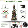 thumbnail image 2 of Fall Tree Home Decor Pop Up Tree with Lights & Timer & Modes Collapsible Tinsel Pencil Tree for Autumn Harvest Porch Thanksgiving Party Decorations Maple Leaves, 2 of 6