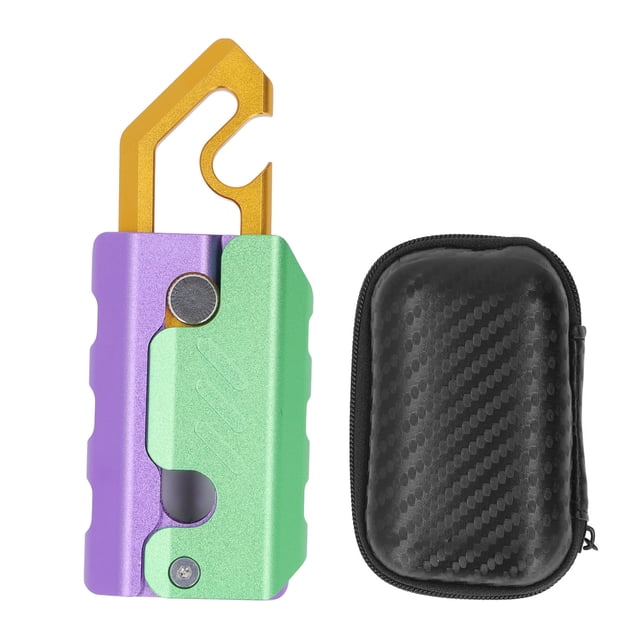 Cuchillo de zanahoria de juguete, abridor de botellas para aliviar la ansiedad por gravedad, cuchillo de zanahoria portátil de aleación de aluminio, juguete con bolsa de almacenamiento