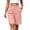 Pink, variant on TEAJOPSUU Women's Casual Bermuda Shorts Elastic Waist Wide Leg Knee Length Summer Pleated Shorts with Pockets for Everyday Outwear Burgundy