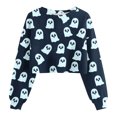 thumbnail image 2 of Neewe Womens Casual Long Sleeve Sweatshirt Crew Neck Cute Pullover Relaxed Fit Tops, 2 of 3