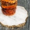 thumbnail image 4 of Clear Quartz Crystal Coaster (Gold sides), 4 of 5