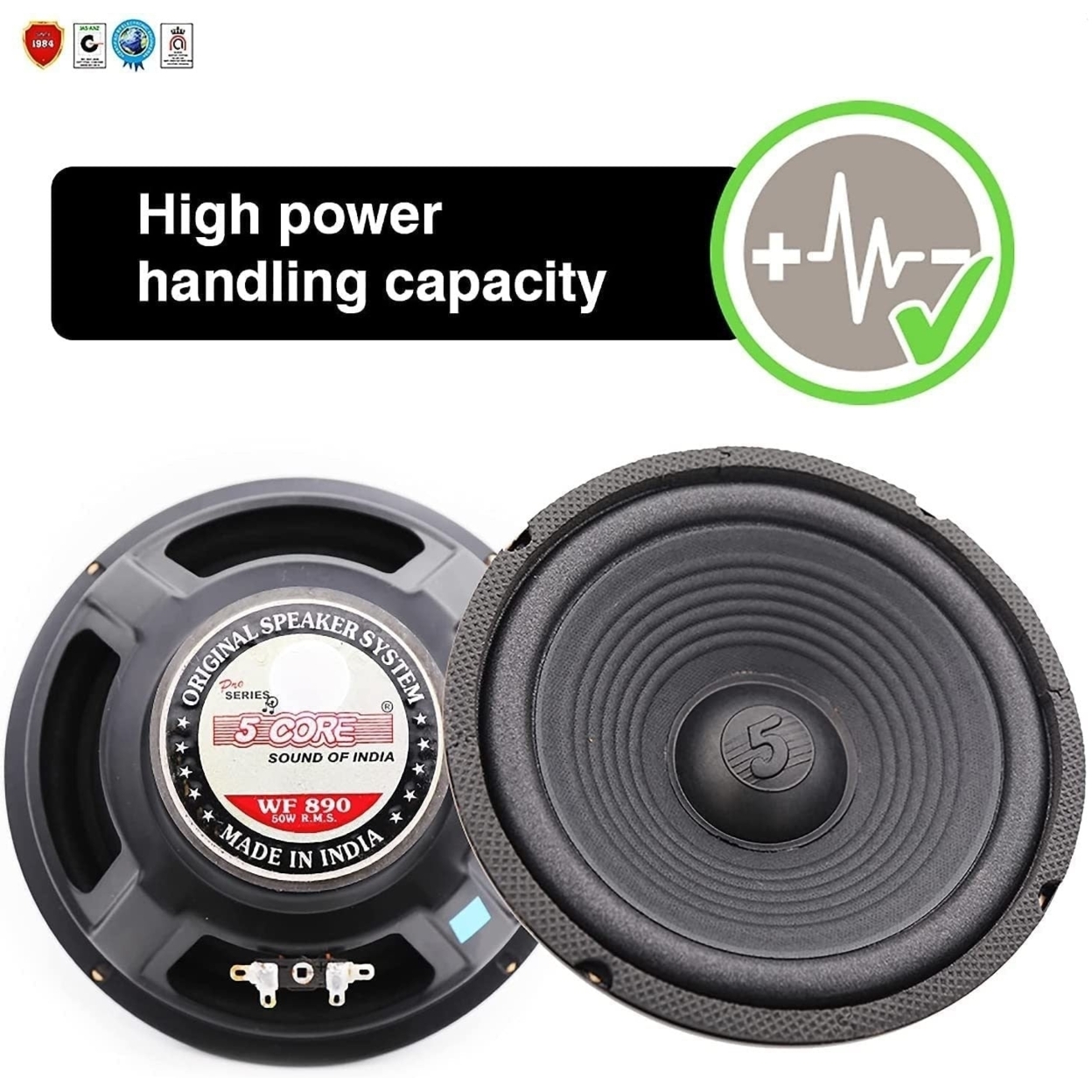 Replacement 8" Woofer Speaker 13 Oz Magnet 500W PMPO Car Home Audio STEREO 4 Ohm - image 3 of 7