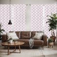 thumbnail image 2 of Ambesonne Eiffel Window Curtains, Polka Dots Hearts, Each 28" W x 84" L, Pale Pink Black White, 2 of 5