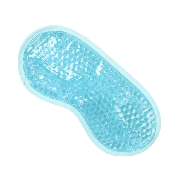 Mascarilla de gel de soporte suave para ojos, reutilizable, con correas ajustables, para ojos secos e hinchados. Azul